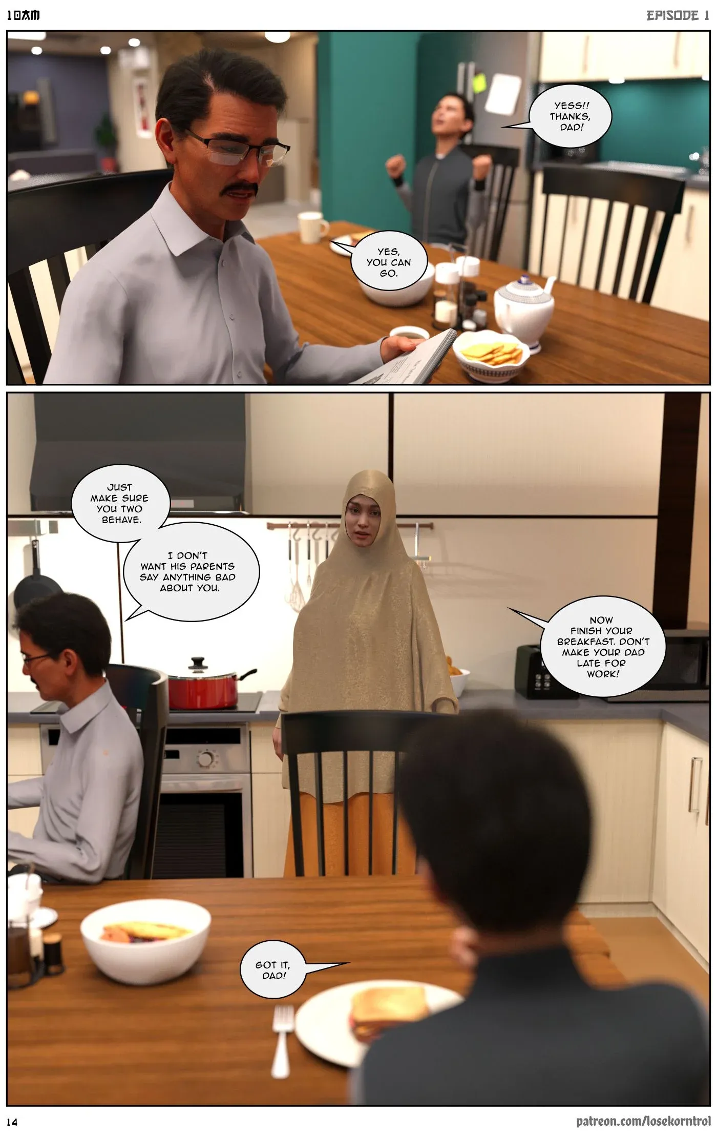 10 AM, 1 . 10 AM - Chapter 1 [LoseKorntrol, Hijab 3DX], page 15 of 52