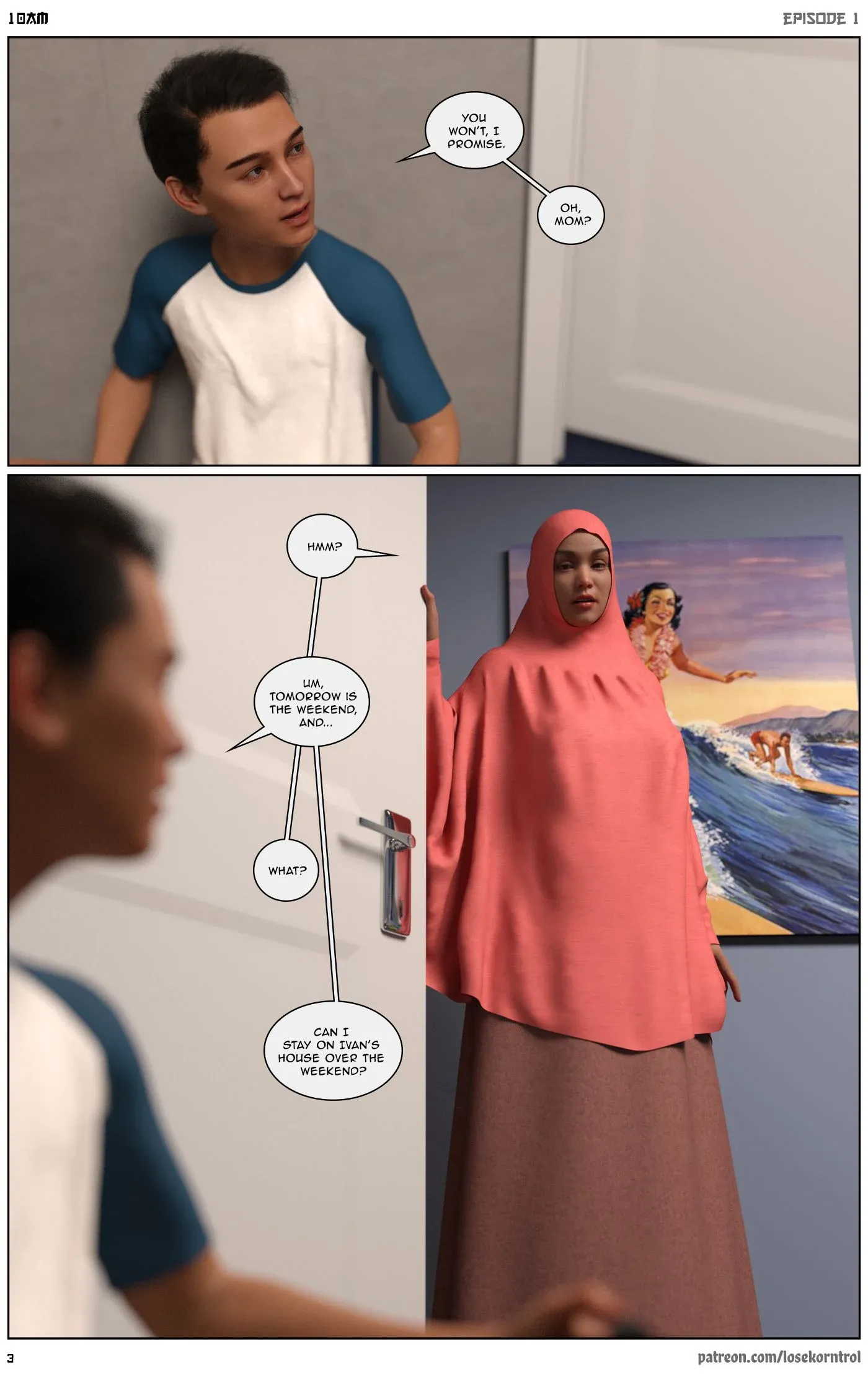 10 AM, 1 . 10 AM - Chapter 1 [LoseKorntrol, Hijab 3DX], page 4 of 52