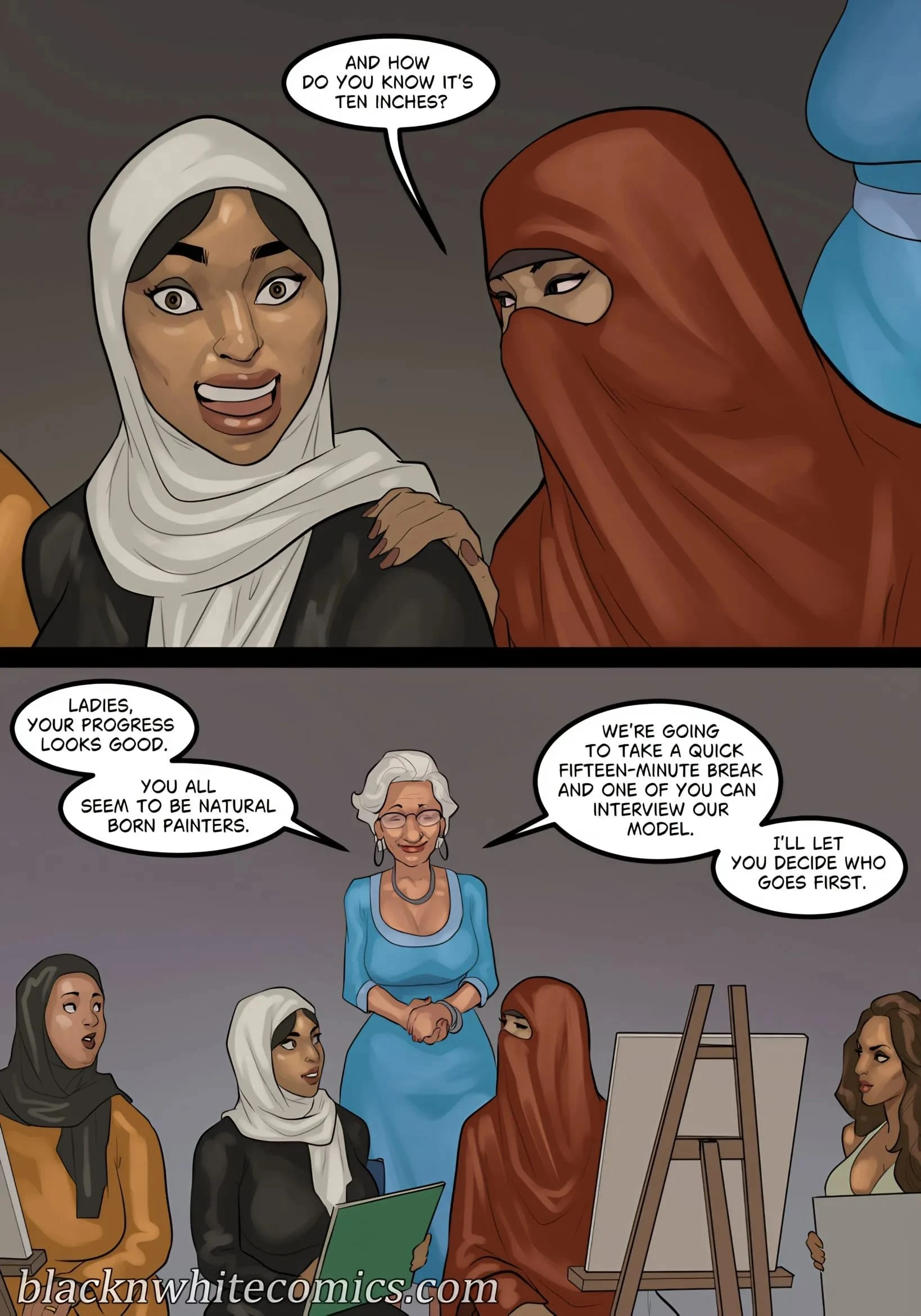 Art Class [BlackNWhiteComics], Art Class Part 3, page 11 of 64