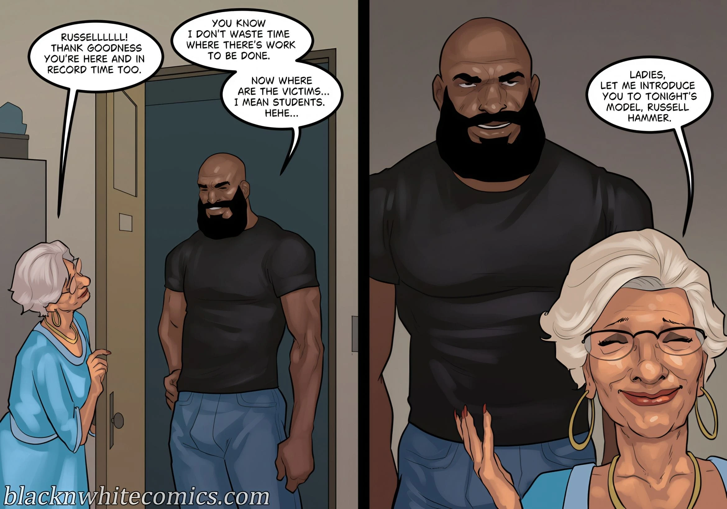 Art Class [BlackNWhiteComics], Art Class Part 3, page 5 of 64