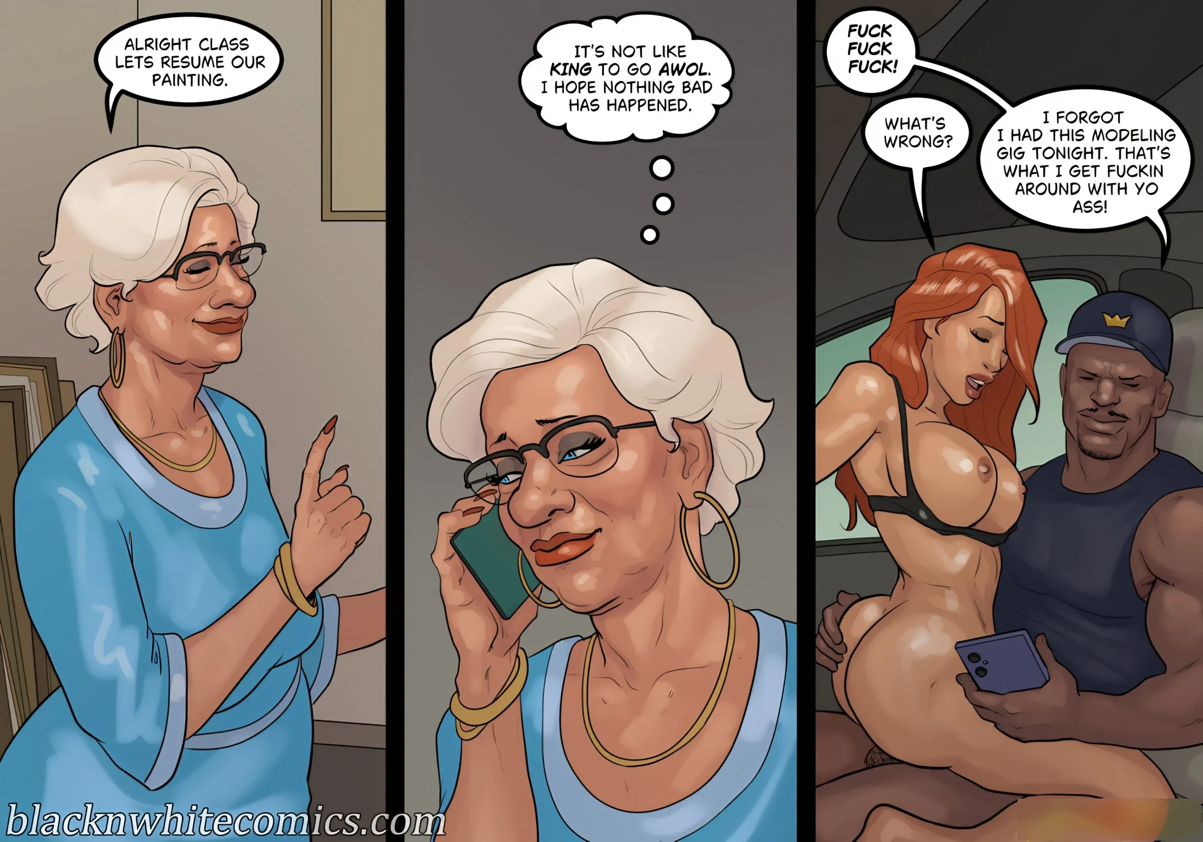 Art Class [BlackNWhiteComics], Art Class Part 3, page 49 of 64