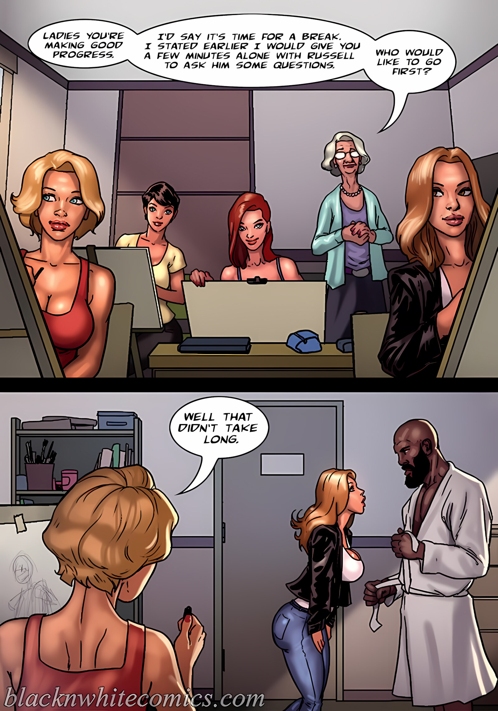 Art Class [BlackNWhiteComics], Art Class Part 1, page 9 of 113