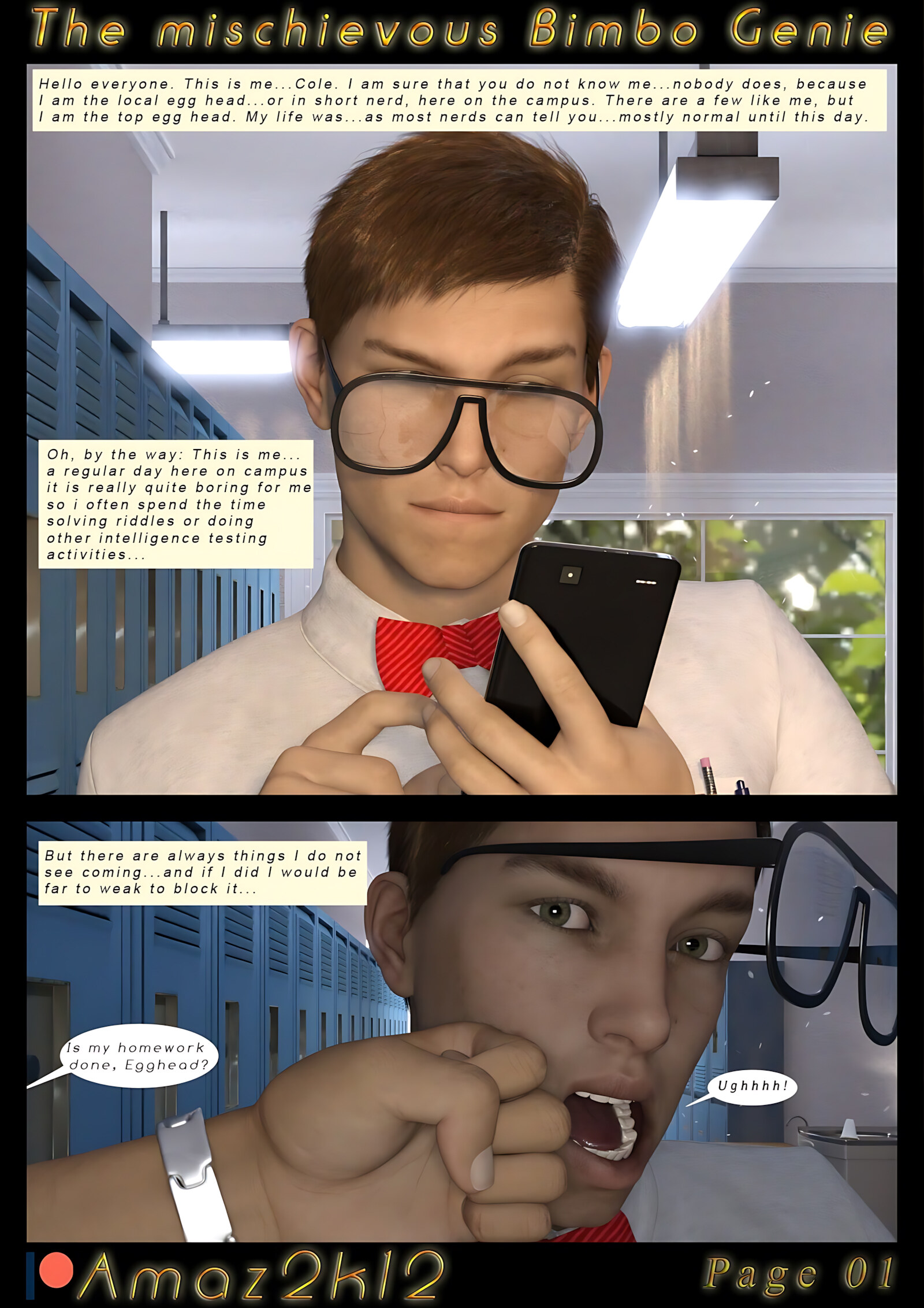 The Mischievous Bimbo Genie [Amazeroth], The Mischievous Bimbo Genie, page 2 of 49