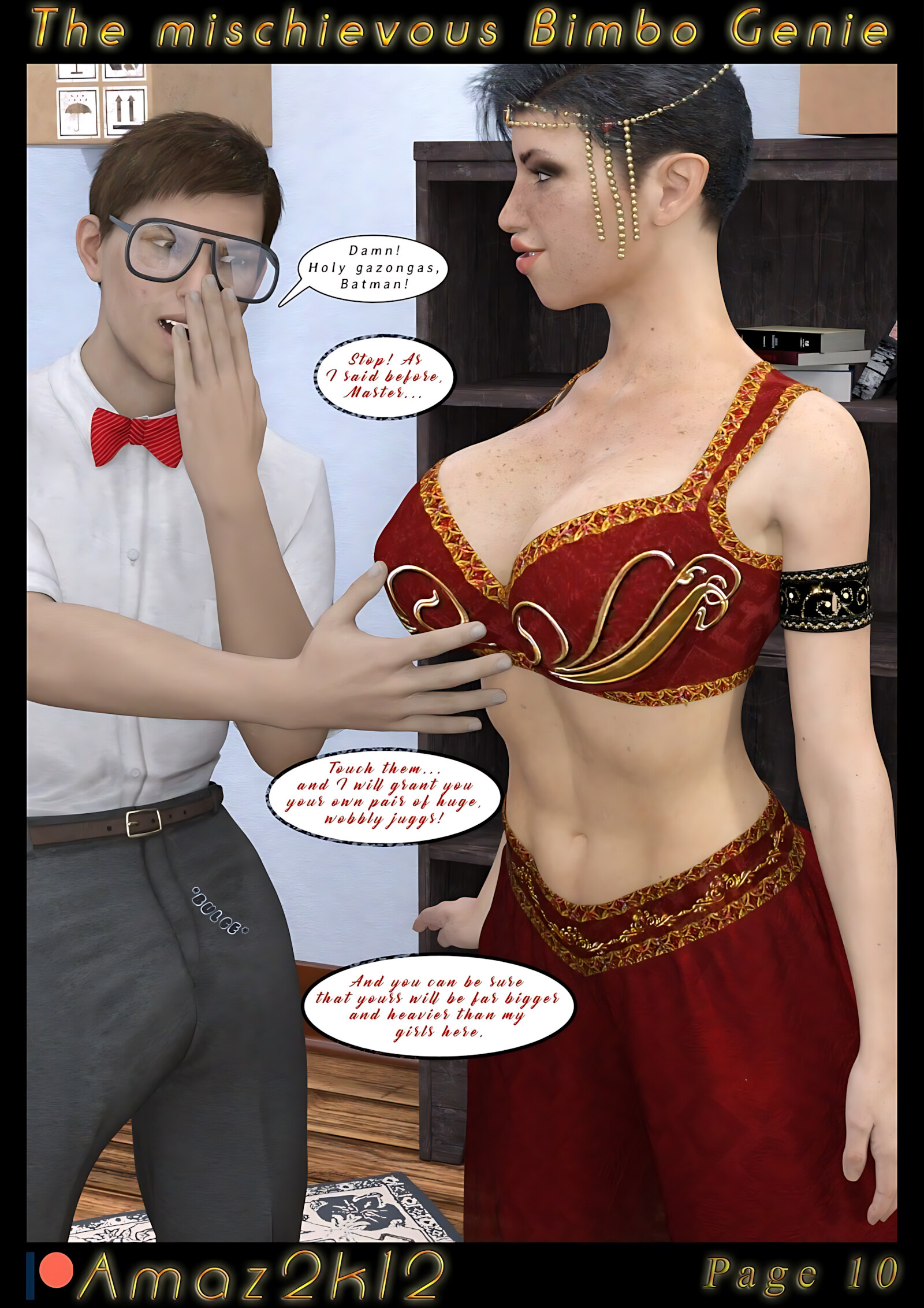 The Mischievous Bimbo Genie [Amazeroth], The Mischievous Bimbo Genie, page 11 of 49