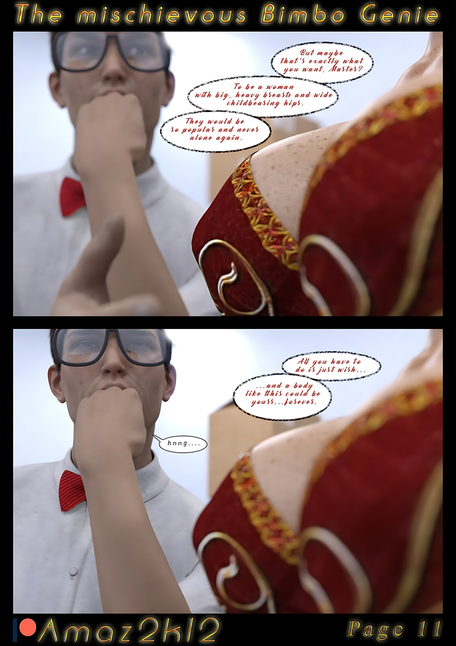 The Mischievous Bimbo Genie [Amazeroth], The Mischievous Bimbo Genie, page 12 of 49