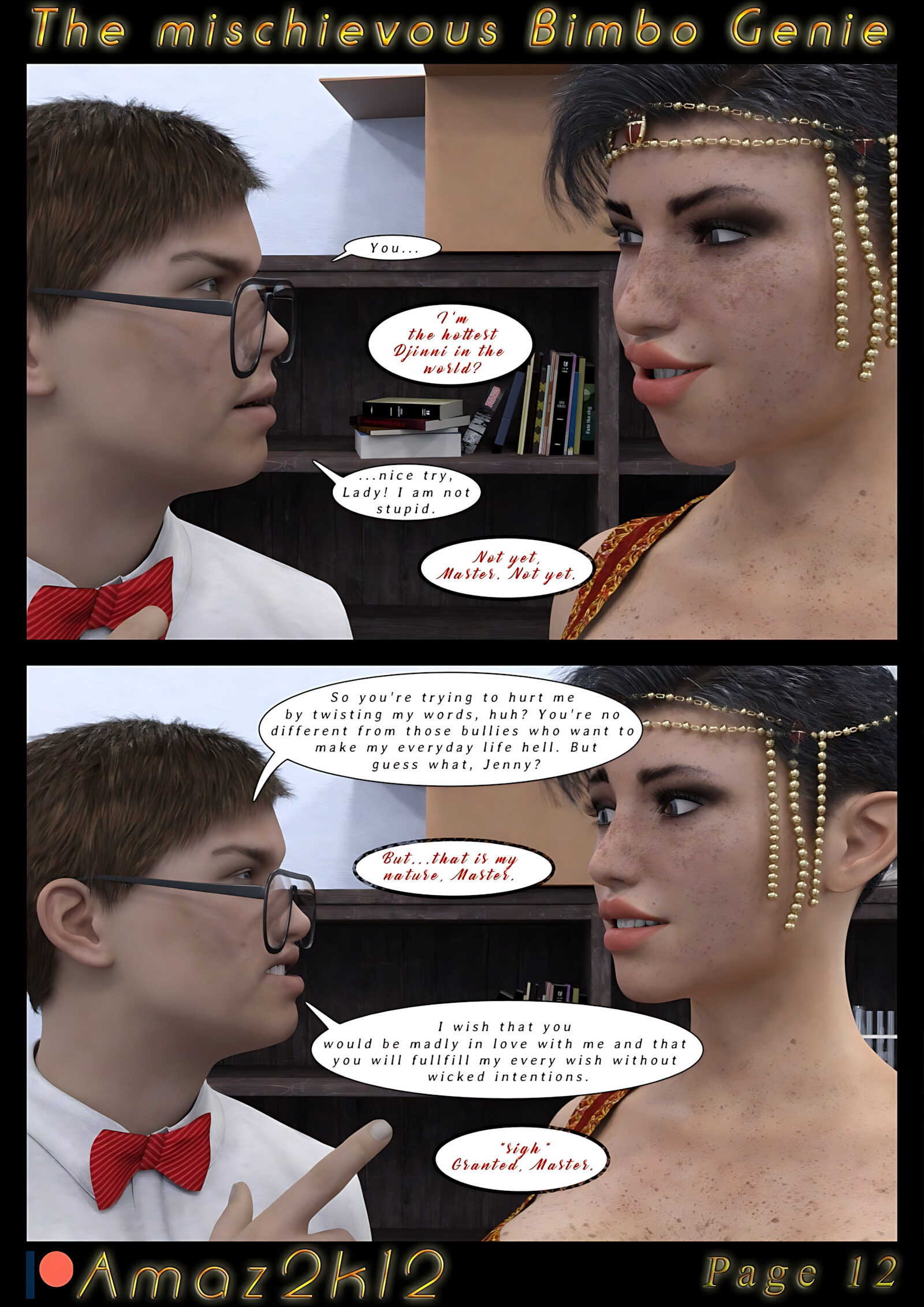 The Mischievous Bimbo Genie [Amazeroth], The Mischievous Bimbo Genie, page 13 of 49
