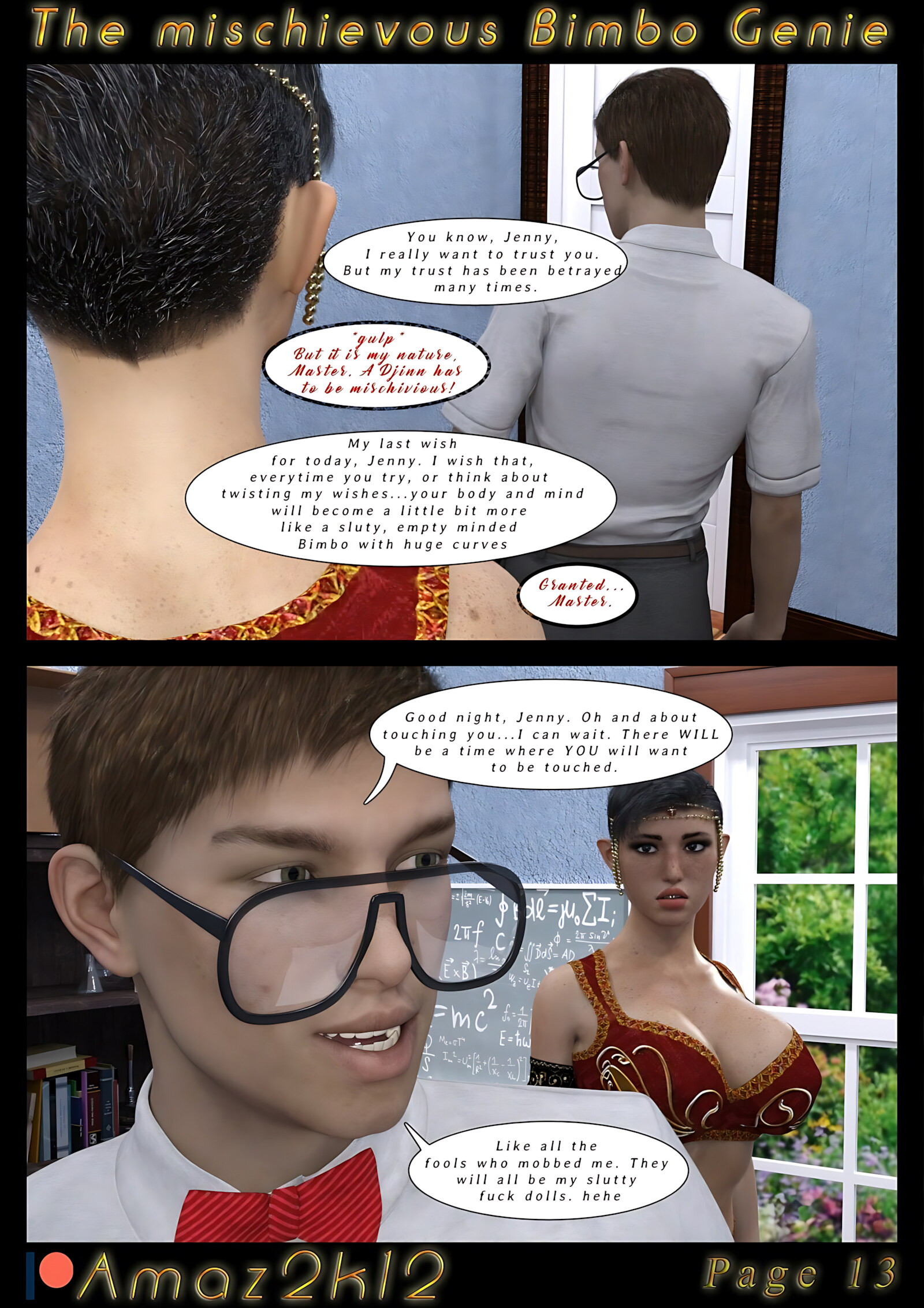 The Mischievous Bimbo Genie [Amazeroth], The Mischievous Bimbo Genie, page 14 of 49