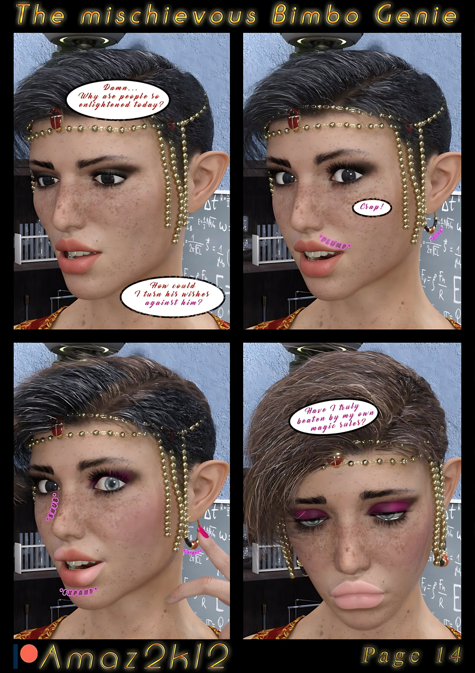 The Mischievous Bimbo Genie [Amazeroth], The Mischievous Bimbo Genie, page 15 of 49