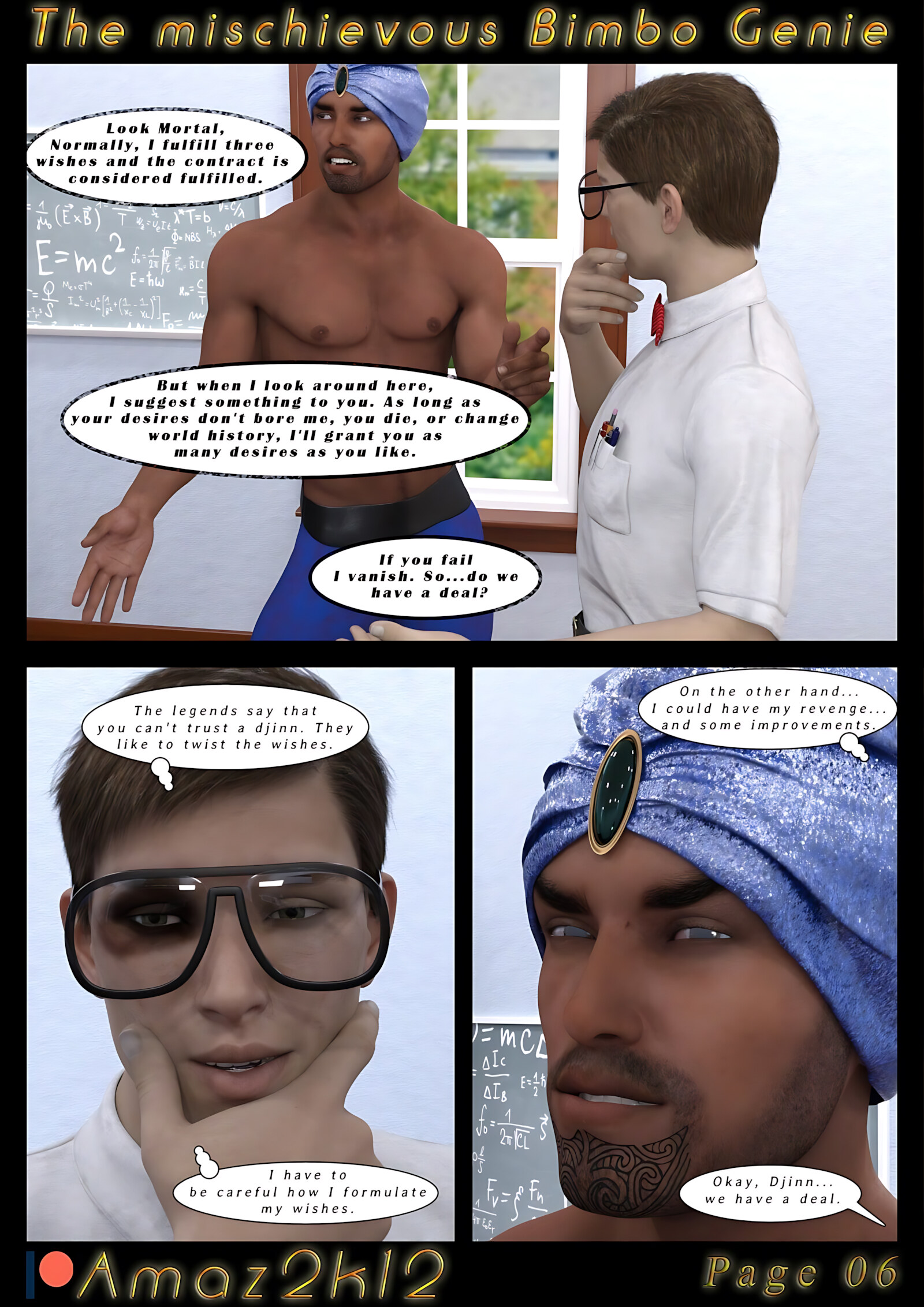 The Mischievous Bimbo Genie [Amazeroth], The Mischievous Bimbo Genie, page 7 of 49