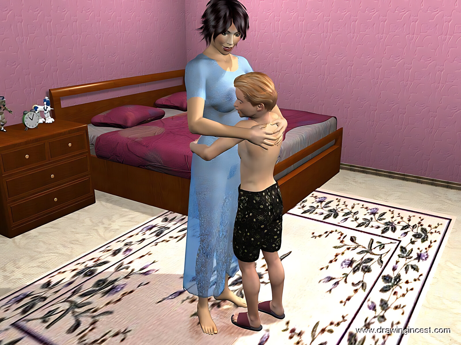 Bathroom procedures make mom and son closer [Drawingincest], Bathroom procedures make mom and son closer, page 14 of 50