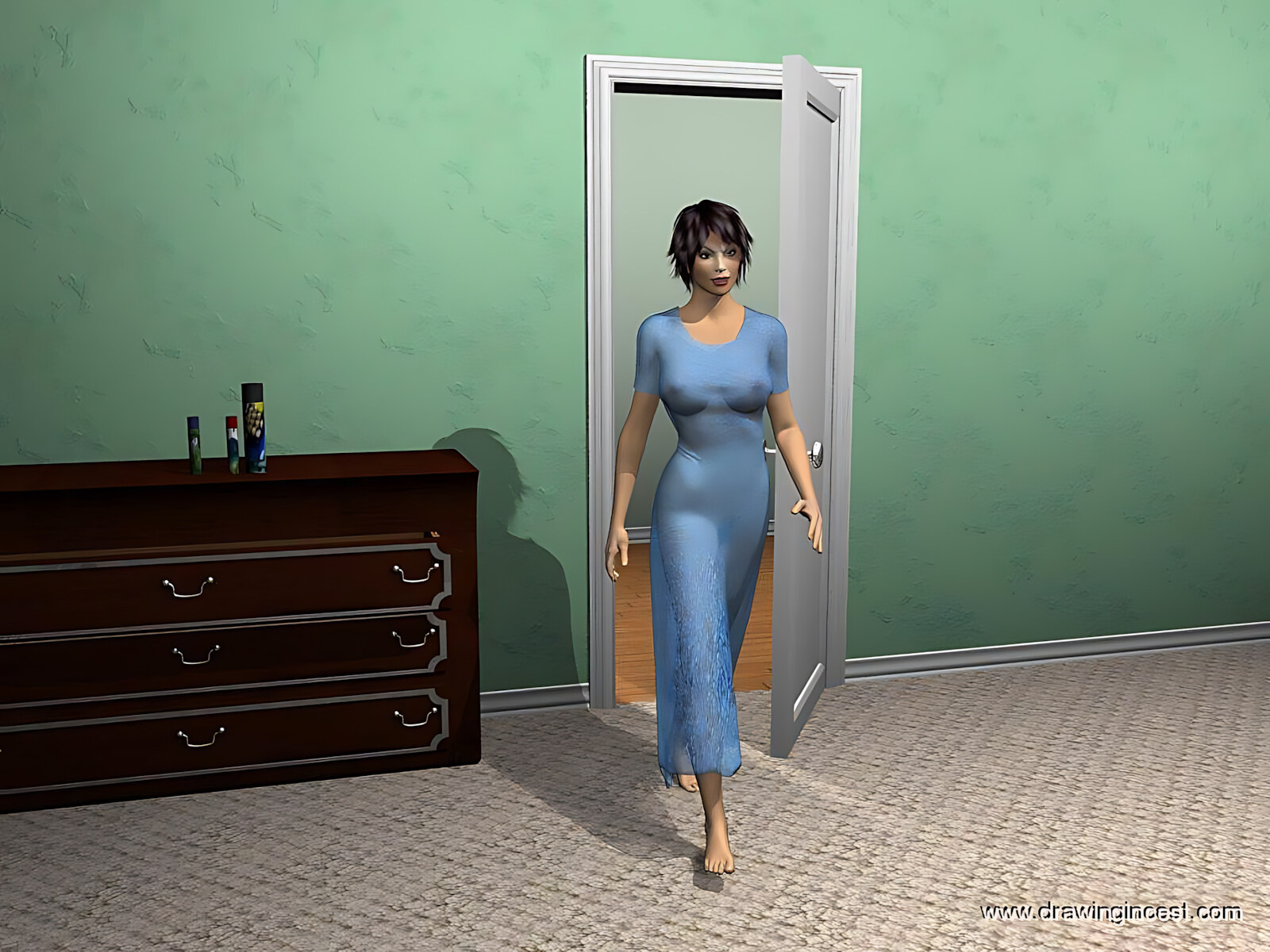 Bathroom procedures make mom and son closer [Drawingincest], Bathroom procedures make mom and son closer, page 15 of 50