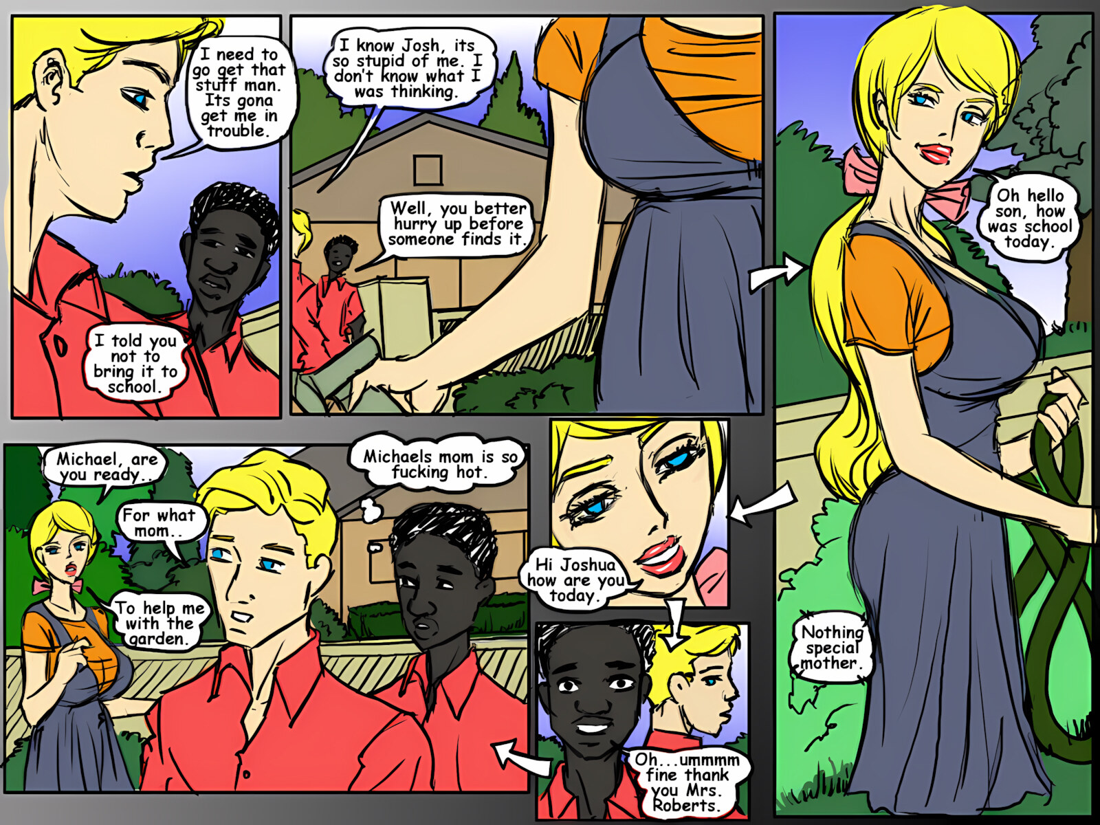 Horny Mothers [IllustratedInterracial], Horny Mothers 1, page 2 of 14