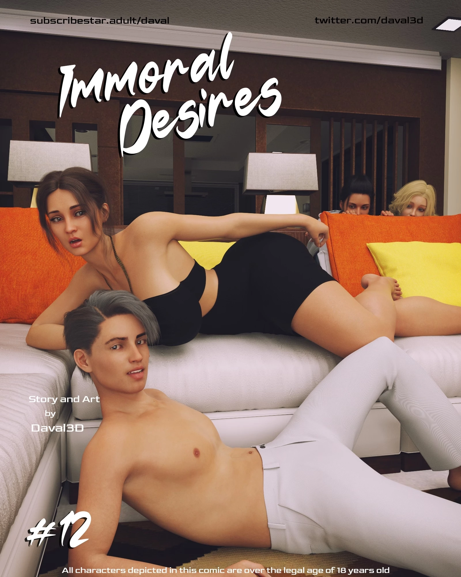 Immoral Desires 11-14 [Daval3D], Immoral Desires 12, page 1 of 137