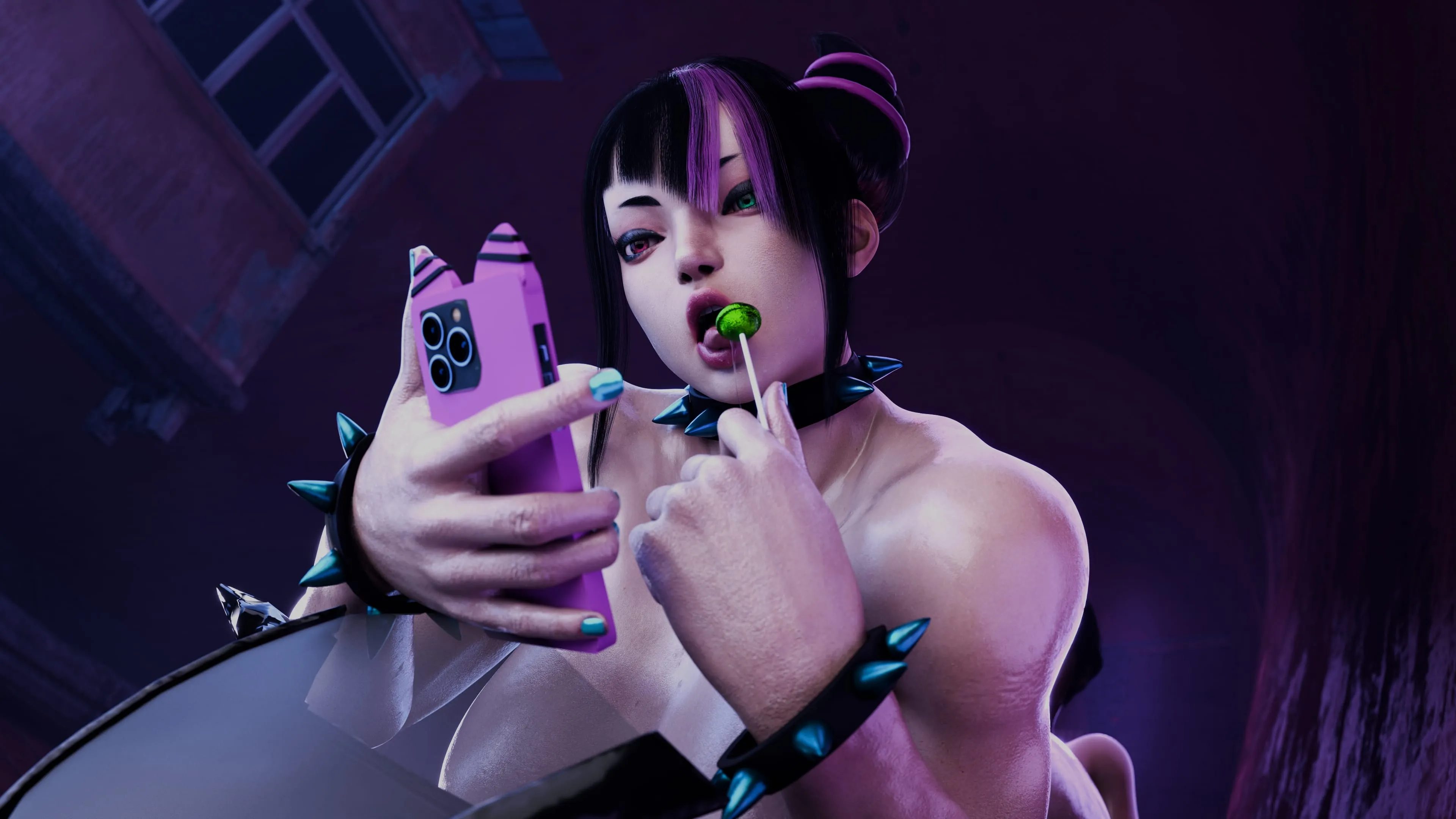 Juri Han – Marked By The Spider (Street Fighter), 1.5 . Juri Han - Marked By The Spider - Textless - Chapter 1 [PervertMuffinMajima], page 69 of 144