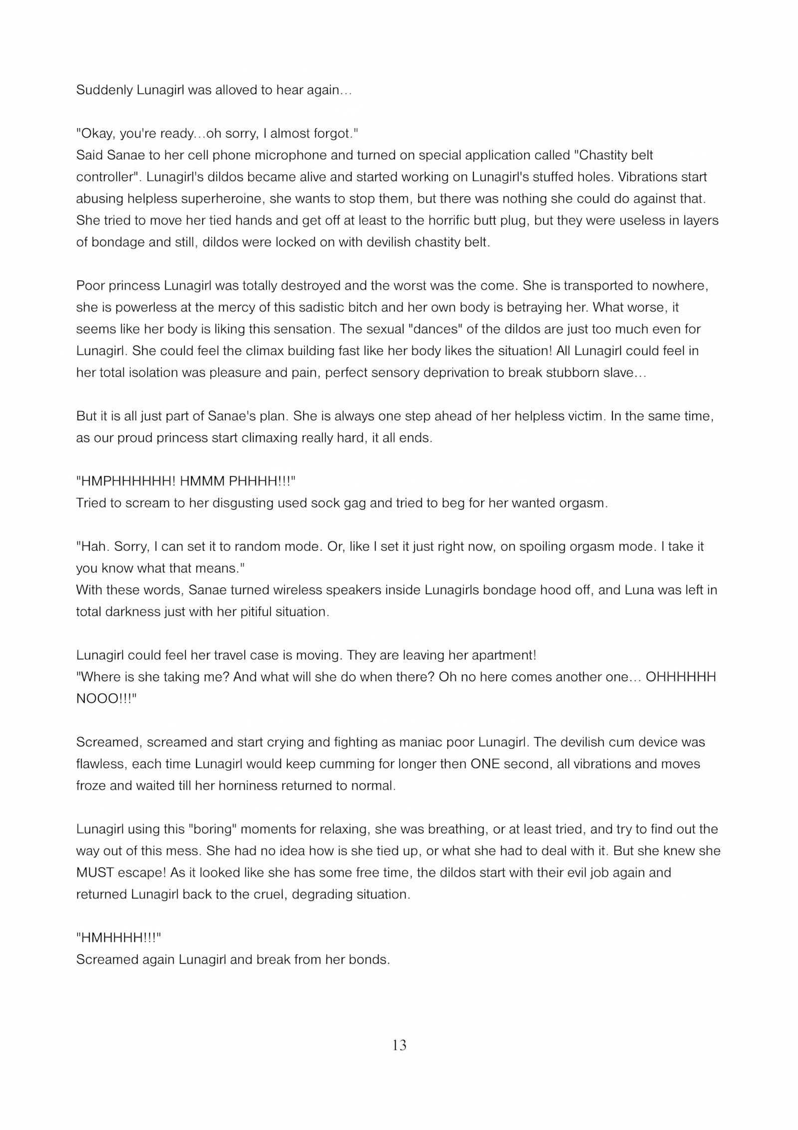 Lunagirl Taken [DBComix], Lunagirl Taken, page 13 of 84
