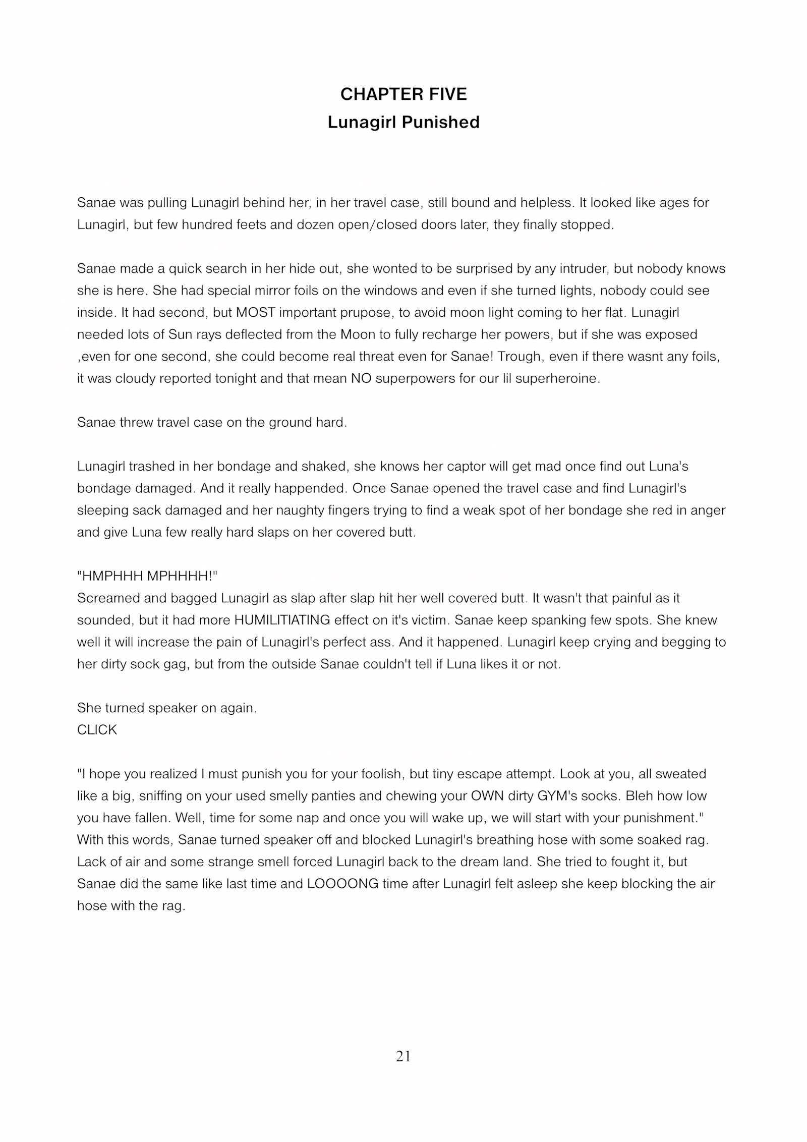 Lunagirl Taken [DBComix], Lunagirl Taken, page 21 of 84