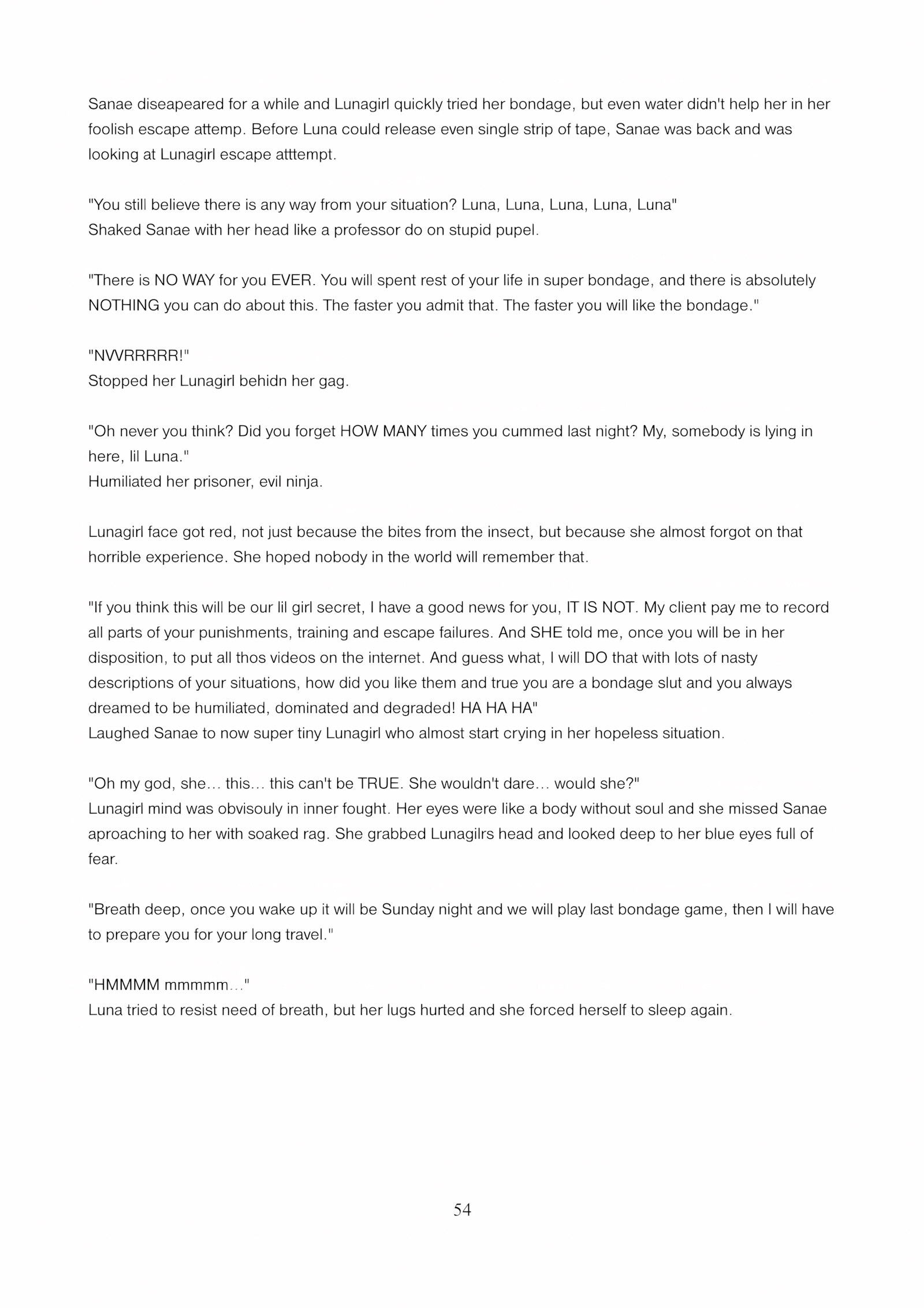Lunagirl Taken [DBComix], Lunagirl Taken, page 54 of 84