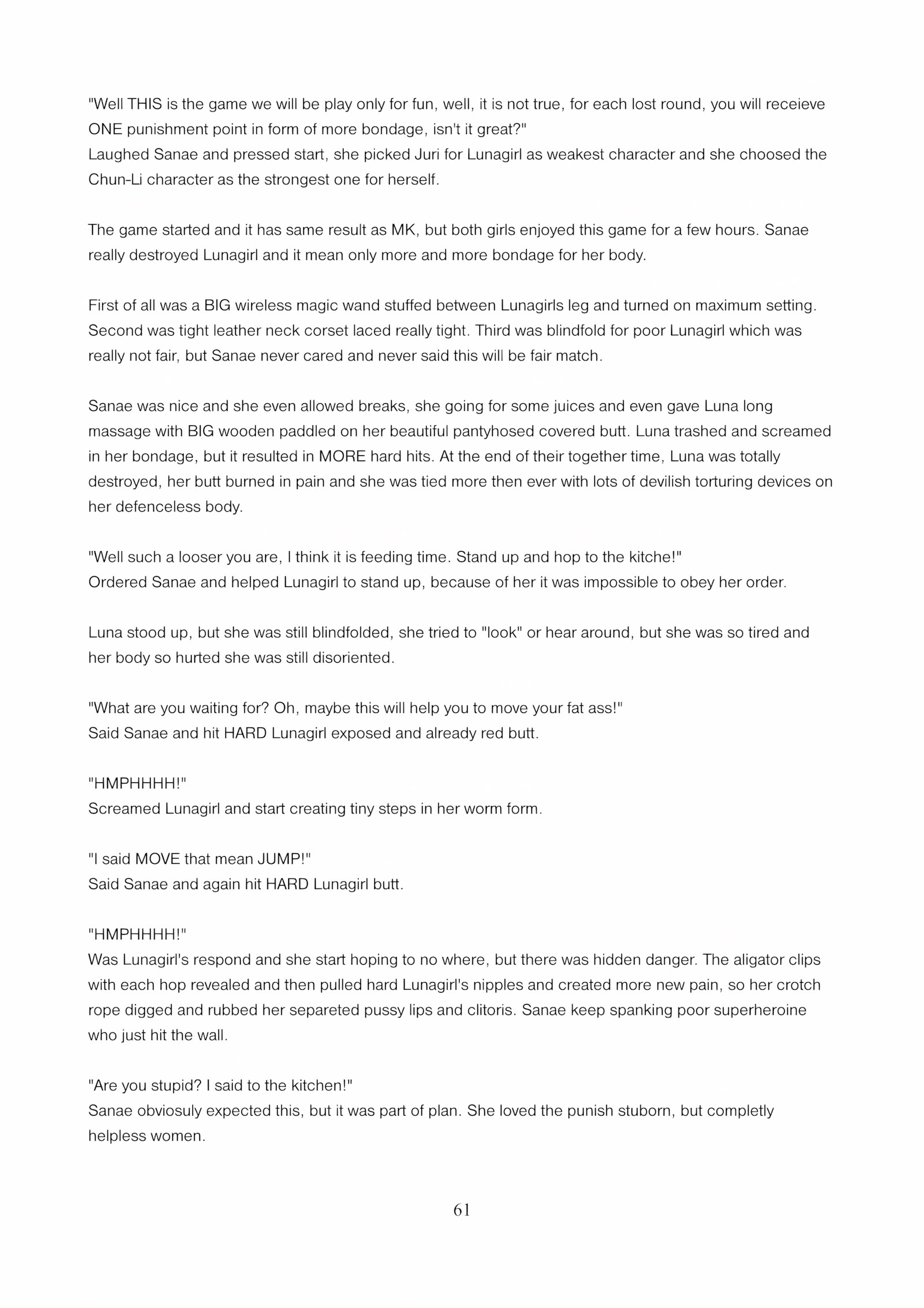 Lunagirl Taken [DBComix], Lunagirl Taken, page 61 of 84